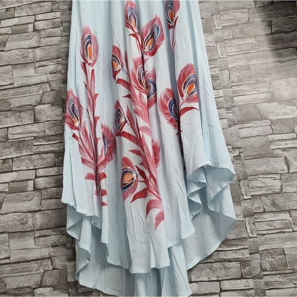 Blue Floral Swing Dress Fresh floral print invites a spring aesthetic in this la - Picture 7 of 7